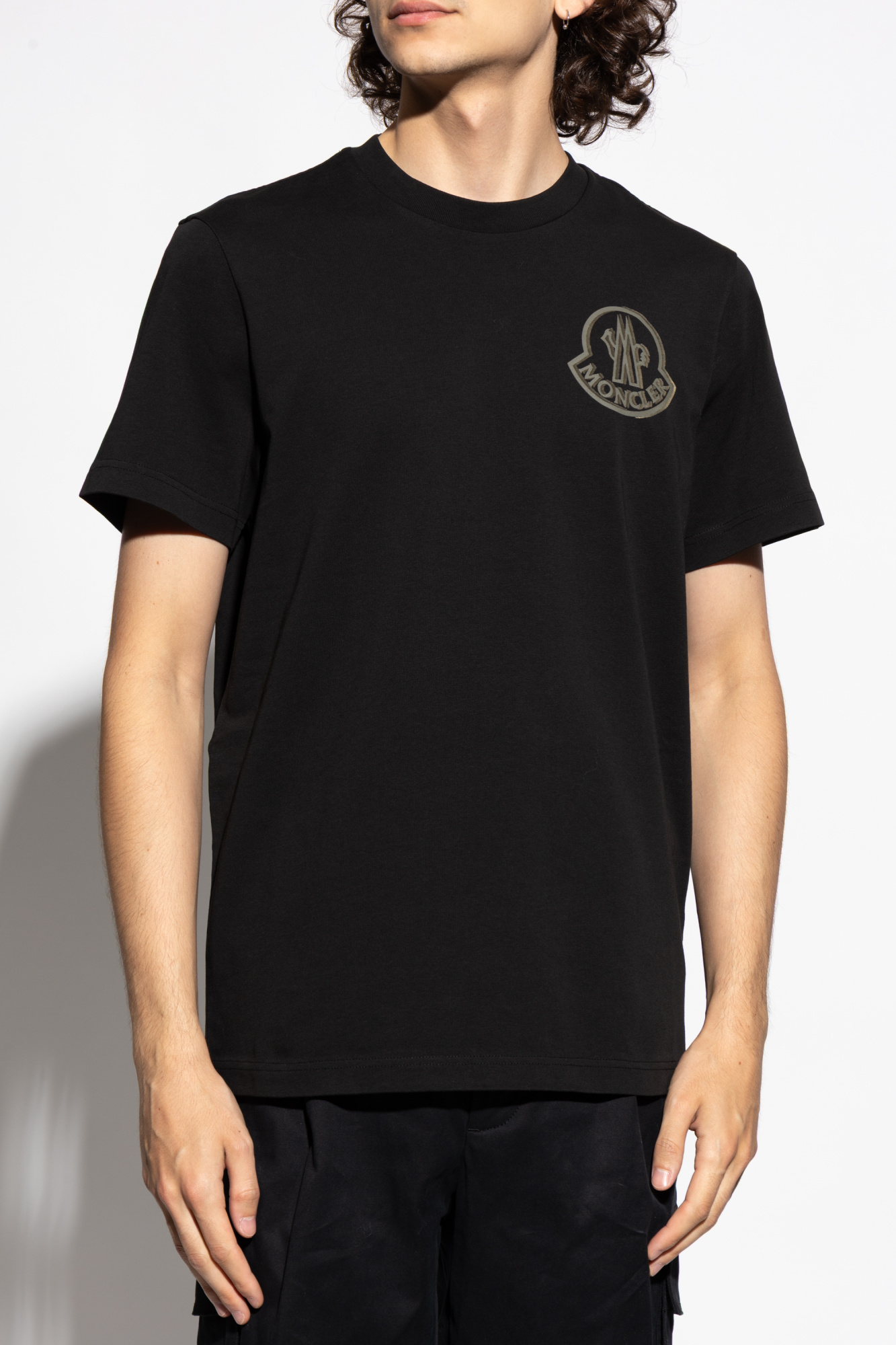 Black T-shirt with printed logo Moncler - Vitkac France